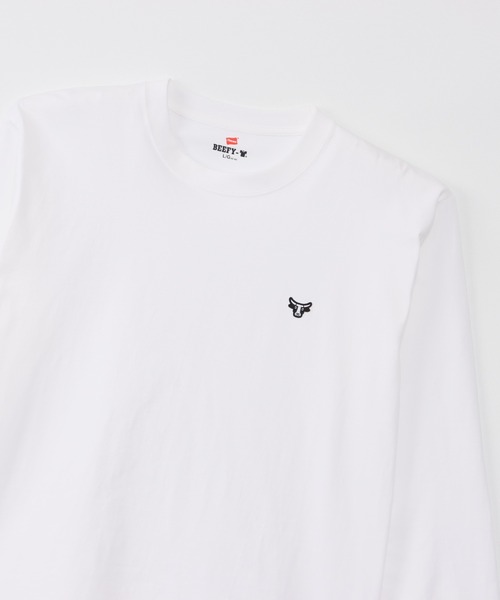 HANES（ヘインズ）の「【Hanes/ヘインズ】メンズ ビーフィー ロングスリーブTシャツ（Tシャツ/カットソー・メンズ・ブラック/ホワイト/ネイビー/ヘザーグレー・MEDIUM/LARGE/SMALL/X-LARGE/X-SMALL）」の21枚目の写真