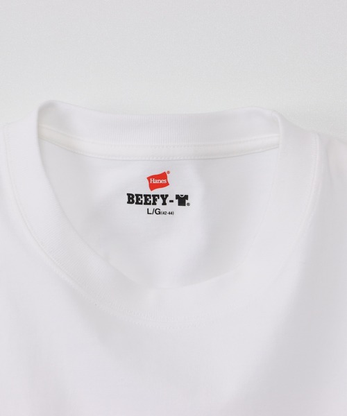 HANES（ヘインズ）の「【Hanes/ヘインズ】メンズ ビーフィー ロングスリーブTシャツ（Tシャツ/カットソー・メンズ・ブラック/ホワイト/ネイビー/ヘザーグレー・MEDIUM/LARGE/SMALL/X-LARGE/X-SMALL）」の22枚目の写真