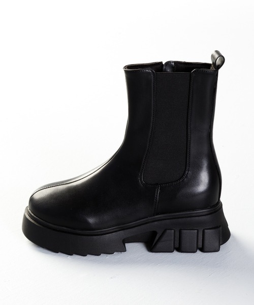 attagirl（アタガール）の「サイドゴアバルキーヒールブーツ（ブーツ・レディース・カーキ/ブラック/ホワイト・M/S/L/LL）」の4枚目の写真