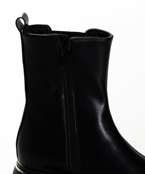 attagirl（アタガール）の「サイドゴアバルキーヒールブーツ（ブーツ・レディース・カーキ/ブラック/ホワイト・M/S/L/LL）」の7枚目の写真