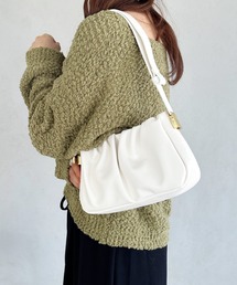 tack desigh leather shoulder bag/2WAYタックデザインPUショルダーバッグ