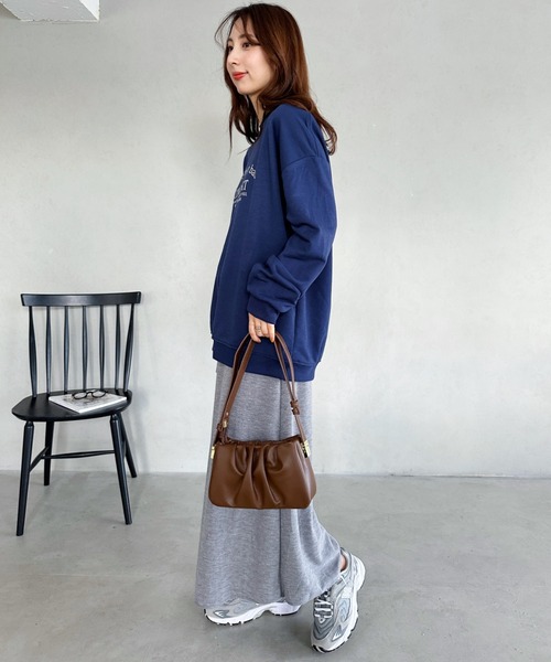 MYMOOD.（マイムード）の「tack desigh leather shoulder bag／2WAYタックデザインPUショルダーバッグ（ショルダーバッグ・レディース・ブラック/アイボリー/ブラウン・FREE）」の19枚目の写真