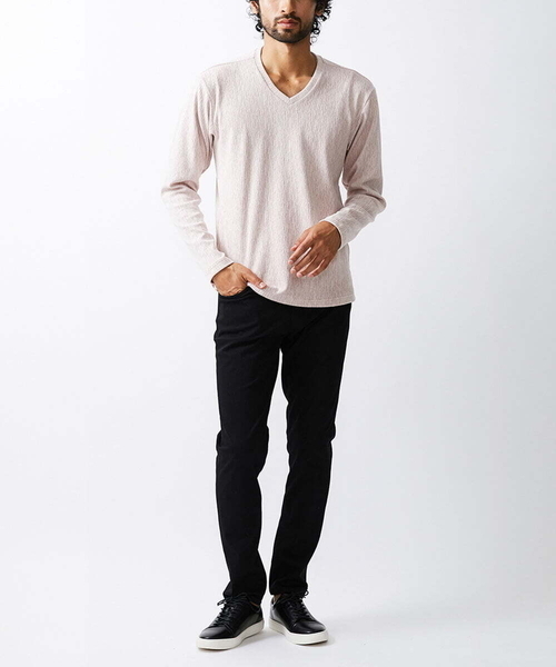 MK MICHEL KLEIN HOMME (エムケーミッシェルクランオム)の「【WEB限定】楊柳クレープカットソー(Tシャツ/カットソー・メンズ・ホワイト/ライトグレー/ピンク/チャコールグレー・48/46/51/44)」の8枚目の写真