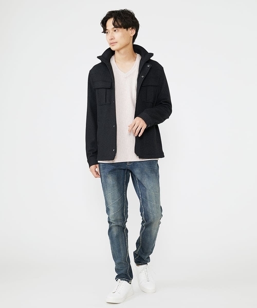 MK MICHEL KLEIN HOMME (エムケーミッシェルクランオム)の「【WEB限定】楊柳クレープカットソー(Tシャツ/カットソー・メンズ・ホワイト/ライトグレー/ピンク/チャコールグレー・48/46/51/44)」の9枚目の写真