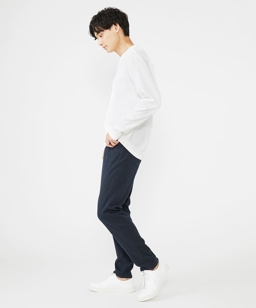 MK MICHEL KLEIN HOMME (エムケーミッシェルクランオム)の「【WEB限定】楊柳クレープカットソー(Tシャツ/カットソー・メンズ・ホワイト/ライトグレー/ピンク/チャコールグレー・48/46/51/44)」の10枚目の写真