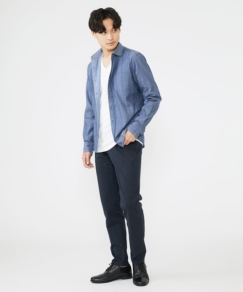 MK MICHEL KLEIN HOMME (エムケーミッシェルクランオム)の「【WEB限定】楊柳クレープカットソー(Tシャツ/カットソー・メンズ・ホワイト/ライトグレー/ピンク/チャコールグレー・48/46/51/44)」の13枚目の写真