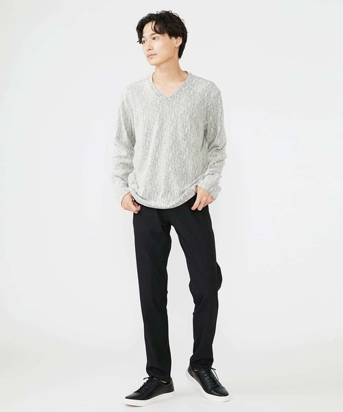 MK MICHEL KLEIN HOMME (エムケーミッシェルクランオム)の「【WEB限定】楊柳クレープカットソー(Tシャツ/カットソー・メンズ・ホワイト/ライトグレー/ピンク/チャコールグレー・48/46/51/44)」の19枚目の写真