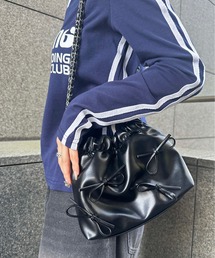 sedacle girl | チェーンリボン巾着バッグ(ハンドバッグ)