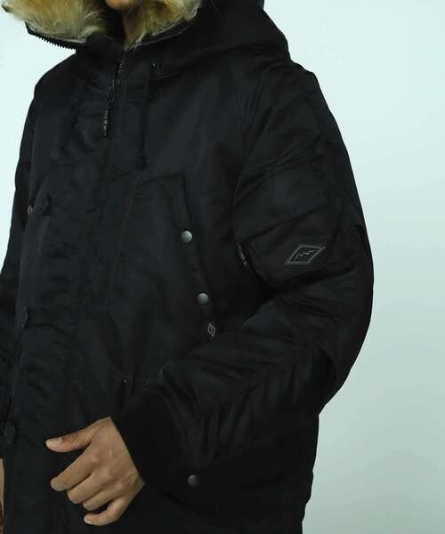 MANASTASH(マナスタッシュ)の「MANASTASH/マナスタッシュ/EXTRA MILE N-3 FIELD COAT/フィールドコート(ミリタリージャケット・メンズ・ブラック/タン・L/XL/M)」の5枚目の写真