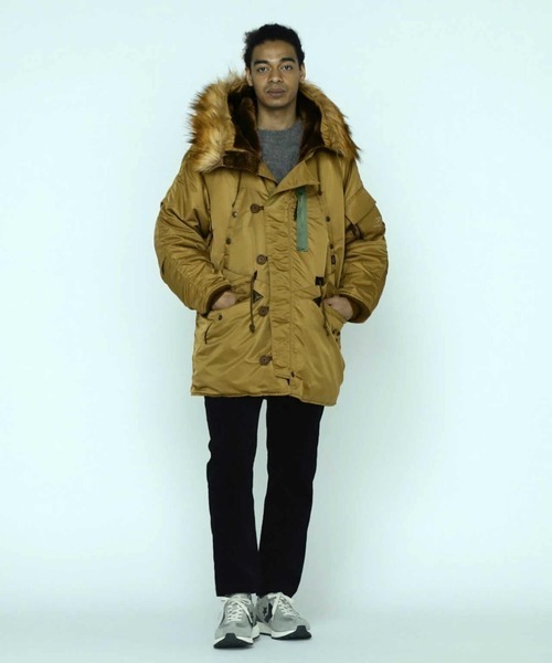 MANASTASH(マナスタッシュ)の「MANASTASH/マナスタッシュ/EXTRA MILE N-3 FIELD COAT/フィールドコート(ミリタリージャケット・メンズ・ブラック/タン・L/XL/M)」の15枚目の写真