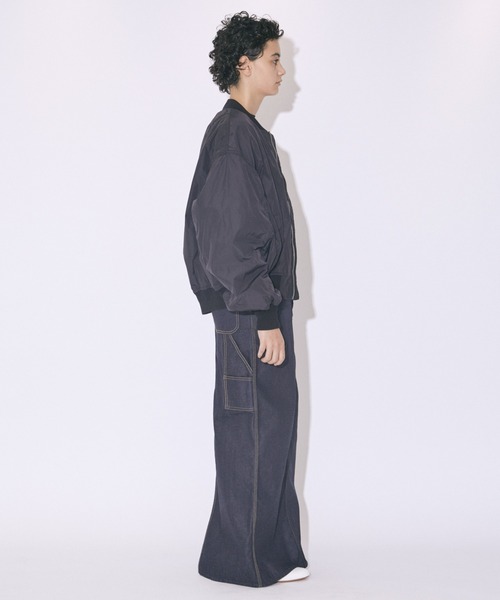 beautiful people（ビューティフルピープル）の「nylon taffeta       MA-1 blouson（MA-1・レディース・アイボリー/ブラック・36/38/40）」の7枚目の写真