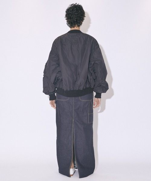 beautiful people（ビューティフルピープル）の「nylon taffeta       MA-1 blouson（MA-1・レディース・アイボリー/ブラック・36/38/40）」の6枚目の写真