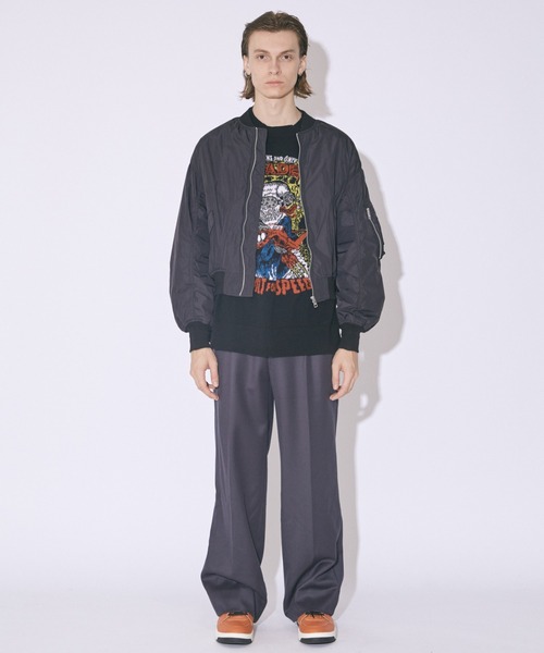 beautiful people（ビューティフルピープル）の「nylon taffeta       MA-1 blouson（MA-1・レディース・アイボリー/ブラック・36/38/40）」の13枚目の写真