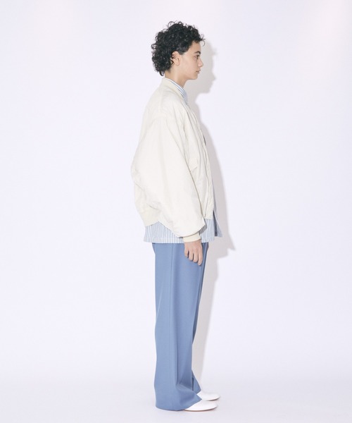 beautiful people（ビューティフルピープル）の「nylon taffeta       MA-1 blouson（MA-1・レディース・アイボリー/ブラック・36/38/40）」の4枚目の写真