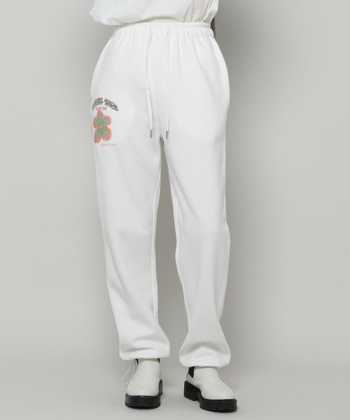 ALAND(エーランド)の「【UNISEX】GROVE×ALAND/GV flowerモチーフパンツ(裏起毛) /グローブ/ 2988733(スウェットパンツ・レディース・オフホワイト/チャコール・LARGE/MEDIUM)」の10枚目の写真