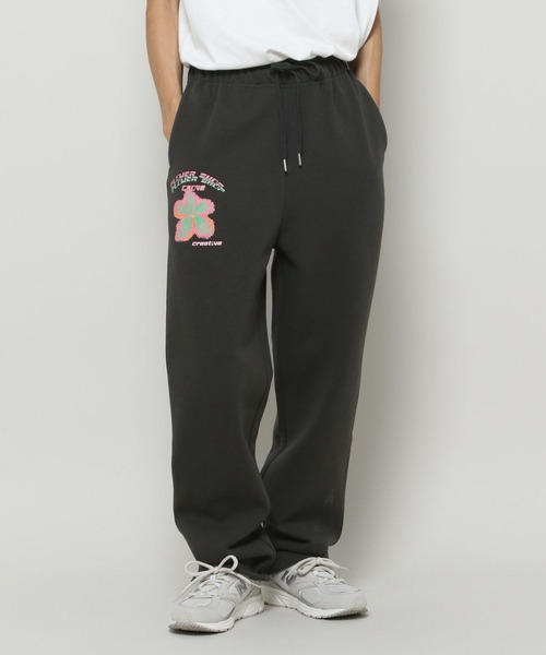 ALAND(エーランド)の「【UNISEX】GROVE×ALAND/GV flowerモチーフパンツ(裏起毛) /グローブ/ 2988733(スウェットパンツ・レディース・オフホワイト/チャコール・LARGE/MEDIUM)」の13枚目の写真