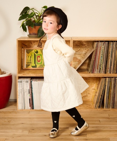 petit main(プティマイン)の「キルティングジャンスカ(ジャンパースカート・キッズ・キナリ/ブラック・120cm/90cm/100cm/130cm/110cm/80cm)」の21枚目の写真