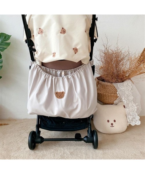 lit.Cy(リットシー)の「大容量 ベビーカーアンダーバッグ 荷物入れ(ベビーカー/ベビーカー用品・レディース・ベージュ/オフホワイト/ホワイト系その他/ブラック/ブラック系その他/ホワイト系その他2・FREE)」の10枚目の写真