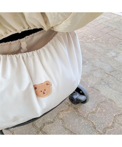 lit.Cy(リットシー)の「大容量 ベビーカーアンダーバッグ 荷物入れ(ベビーカー/ベビーカー用品・レディース・ベージュ/オフホワイト/ホワイト系その他/ブラック/ブラック系その他/ホワイト系その他2・FREE)」の11枚目の写真