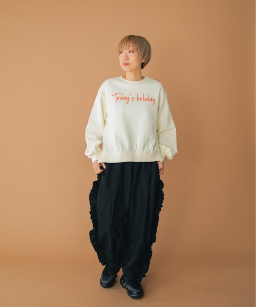 unica(ユニカ)の「today'sトレーナー(スウェット・レディース・ネイビー/オフホワイト・FREE)」の7枚目の写真
