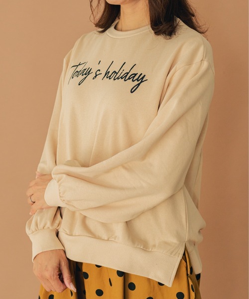 unica(ユニカ)の「today'sトレーナー(スウェット・レディース・ネイビー/オフホワイト・FREE)」の4枚目の写真