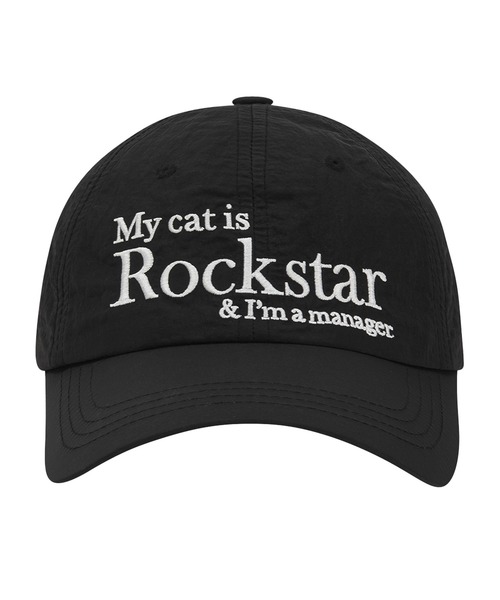 帽子 JOEGUSH My cat is Rockstar Baseball cap JOEGUSH（ジョーガッシュ）の「My cat is Rockstar Baseball cap