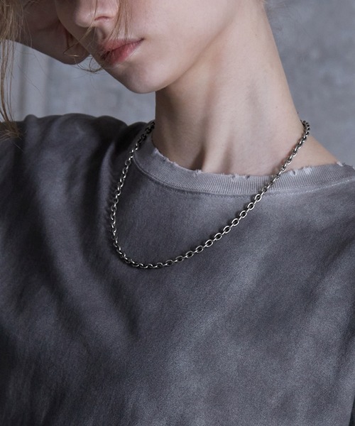 【MEJURI】Base Chain Necklace☆ベースチェーンネックレス シルバー]MIXチェーンネックレス – CENE