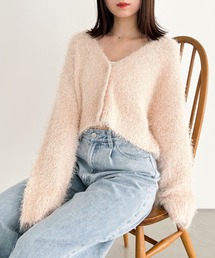 Heather | カールヤーンショートカーディガン  102409(カーディガン/ボレロ)