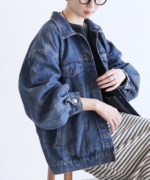 セール】オーバーサイズデニムジャケット（デニムジャケット）｜reca