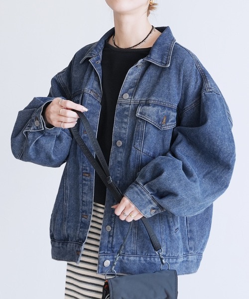 セール】オーバーサイズデニムジャケット（デニムジャケット）｜reca