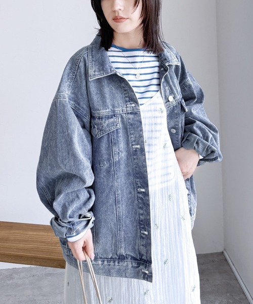 セール】オーバーサイズデニムジャケット（デニムジャケット）｜reca