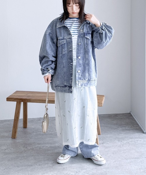 セール】オーバーサイズデニムジャケット（デニムジャケット）｜reca