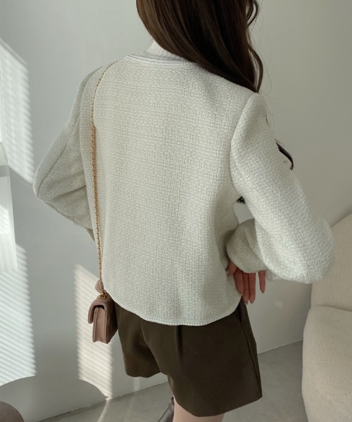 Ada.（エイダ）の「パイピング ツイード ライク 金ボタン ジャケット