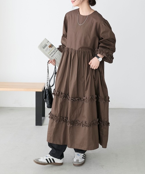 新品】ベル ヴィンテージ ギャザーフリルデザインシャツミニ