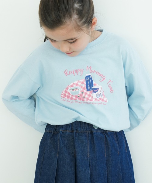 coca（coca）（コカ）の「キッズ アソートプリント長袖Tシャツ（Tシャツ/カットソー・キッズ・ホワイト/グレー/ライトブルー/アイボリー/チャコール/グリーン・130/120/110/140）」の18枚目の写真