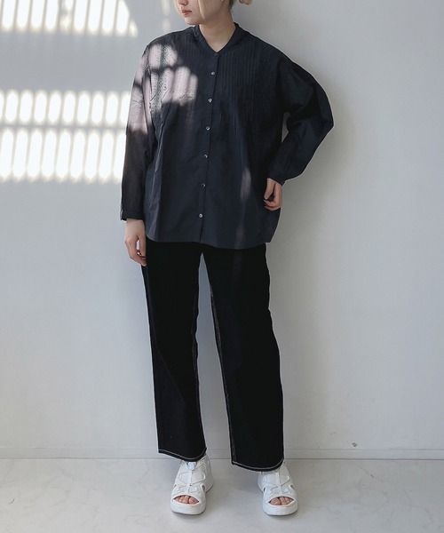 AS KNOW AS plus(アズノゥアズプラス)の「◎レースピンタックブラウス(シャツ/ブラウス・レディース・チャコールグレー/ライトカーキ/マスタード/オフホワイト・FREE)」の18枚目の写真