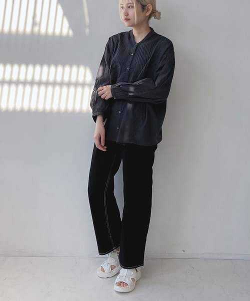 AS KNOW AS plus(アズノゥアズプラス)の「◎レースピンタックブラウス(シャツ/ブラウス・レディース・チャコールグレー/ライトカーキ/マスタード/オフホワイト・FREE)」の19枚目の写真