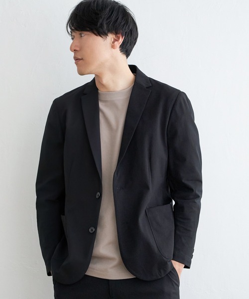 IKKA LOUNGE（イッカラウンジ）の「【雑誌MonoMax4月号掲載】GOKU楽ワーク 速乾鹿の子ジャケット【セットアップ対応】（テーラードジャケット・メンズ・ブラック/ベージュ/ネイビー・S/M/L/XL）」の16枚目の写真