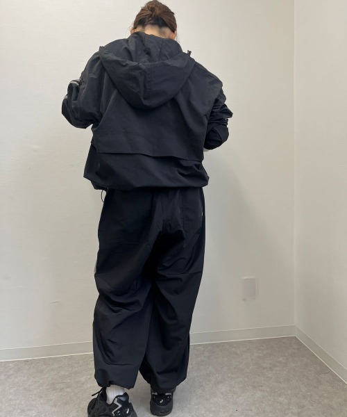 撥水　NUMBER ナイロンジャケット上下セット　ブラック　Oサイズ セール】【OP/オーピー】 ユニセックス ラインアノラックジャケット