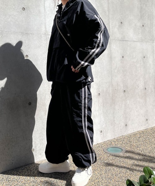 Ocean Pacific（オーシャンパシフィック）の「【OP/オーピー】　ユニセックス ラインアノラックジャケット（ナイロンジャケット・メンズ・ネイビー/ブラック・MEDIUM）」の20枚目の写真