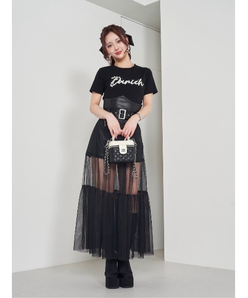 エンブロイダリーパールTシャツ（Tシャツ/カットソー）｜Darich