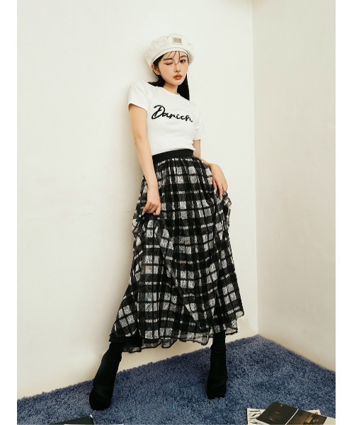 エンブロイダリーパールTシャツ（Tシャツ/カットソー）｜Darich