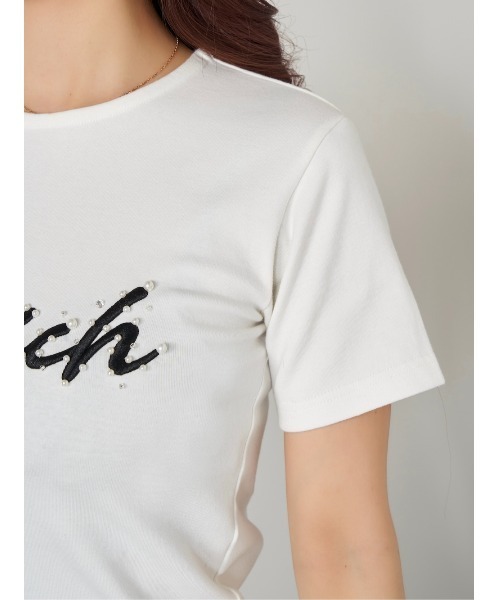 darich エンブロイダリーパールTシャツ (新品未使用) エンブロイダリーパールTシャツ（Tシャツ/カットソー）｜Darich