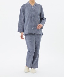 kaimin navi/快眠ナビ シルク100％パジャマ 長袖長パンツ（ルーム