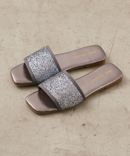 CIAOPANIC TYPY（チャオパニックティピー）の「グリッターフラットサンダル（サンダル・レディース・ブラック/グレー/シルバー/ゴールド・SMALL/MEDIUM/LARGE）」の9枚目の写真