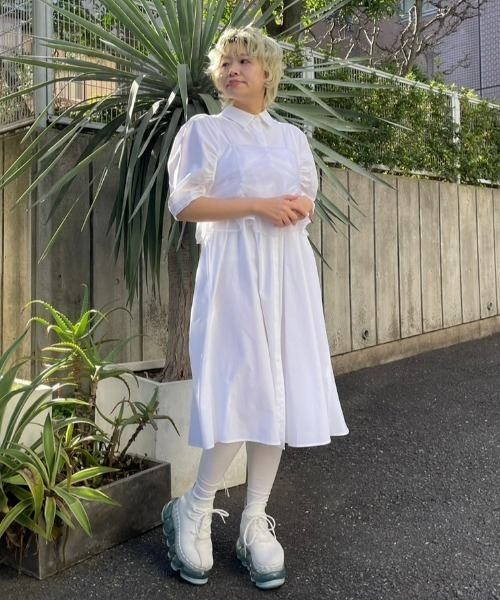 Candy Stripper(キャンディストリッパー)の「CAMI DOCKING SHIRT ワンピース(ワンピース・レディース・ブラック/オフホワイト/パープル・2)」の10枚目の写真