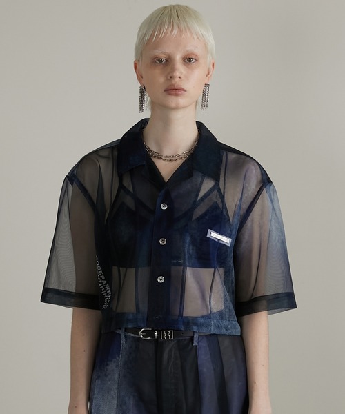 PRANK PROJECT（プランクプロジェクト）の「アブストラクトプリントシャツ / Abstract Printed Shirt（シャツ/ブラウス・レディース・グリーン/ブラック・FREE）」の2枚目の写真