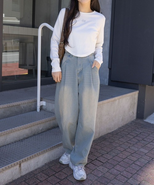 3.3 Field Trip （3.3フィールドトリップ）の「3.3 Field Trip／メタルロゴ長袖T 2105600（Tシャツ/カットソー・レディース・ブラック/ホワイト・FREE）」の3枚目の写真