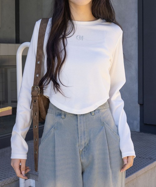 3.3 Field Trip （3.3フィールドトリップ）の「3.3 Field Trip／メタルロゴ長袖T 2105600（Tシャツ/カットソー・レディース・ブラック/ホワイト・FREE）」の5枚目の写真