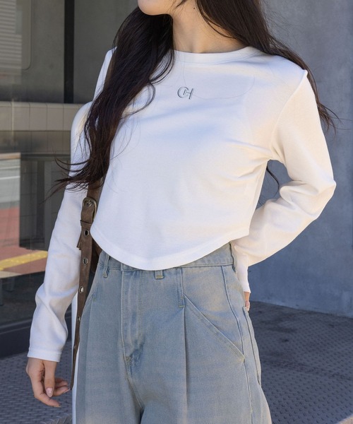 3.3 Field Trip （3.3フィールドトリップ）の「3.3 Field Trip／メタルロゴ長袖T 2105600（Tシャツ/カットソー・レディース・ブラック/ホワイト・FREE）」の6枚目の写真